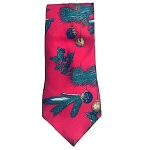 Wembley Silk Christmas Tie Holiday U.S. Made Ornaments Tree Branch Festive